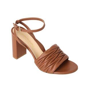 Marion Parke Nicole 85 Block Heel Sandal in Camel Brown 39 (US 8.5)